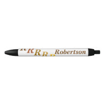 Pen - Name und Stepped Initial in Browns