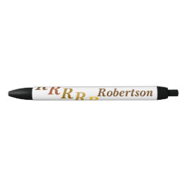 Pen - Name und Stepped Initial in Browns Kugelschreiber