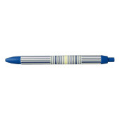 Pen Office and School Pen Blue Yellow Strip Kugelschreiber (Vorderseite)