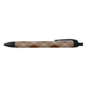 Pen Office and School Pen Brown & White Plaid Kugelschreiber (Oberseite)