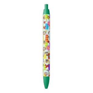 Pen Office and School Pen Floral Hamburger Stars Kugelschreiber