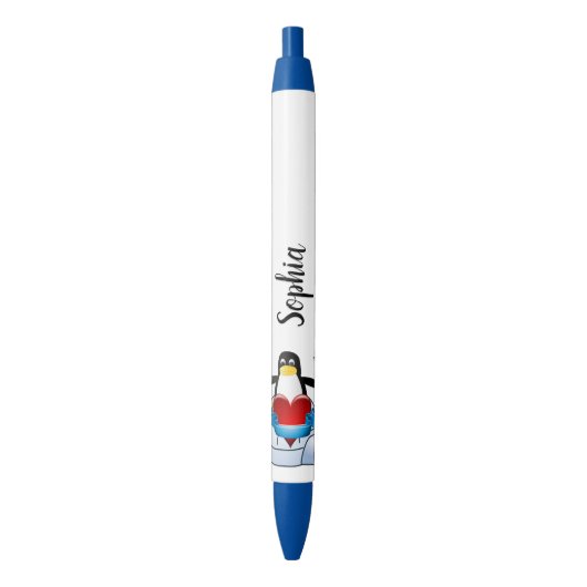 Pen Office and School Pen Penguin Valentine's Day Kugelschreiber (Vorderseite Vertikal)