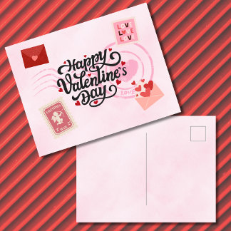 Pen Pal Valentine's Day Postcard Postkarte