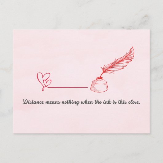 Pen Pal Valentine's Day Postcard Postkarte (Vorderseite)