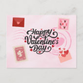 Pen Pal Valentine's Day Postcard Postkarte (Vorderseite)