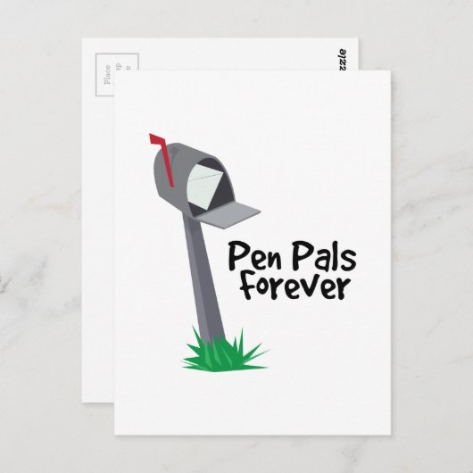 Pen Pals Forever Postkarte (Vorne/Hinten)