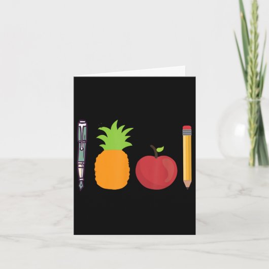 Pen Pineaple Apple Pen Funny Karte (Vorderseite)