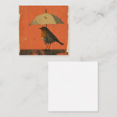 Pen & Puddles: Minimalistische Robin Cards Mitteilungskarte (Vorne/Hinten)