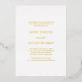 Pen Script Minimal Calligraphy White Foto Wedding Folieneinladung (Vorderseite)