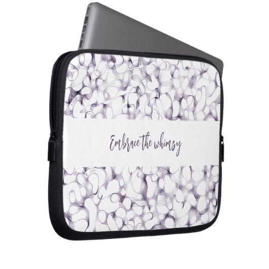 Pen Strokes Abstraktes Skript Laptopschutzhülle (Vorne Rechts)