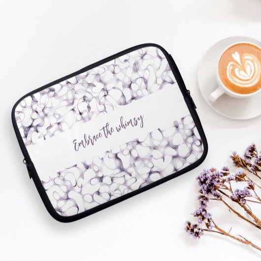 Pen Strokes Abstraktes Skript Laptopschutzhülle