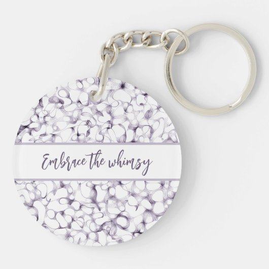 Pen Strokes Abstraktes Skript Schlüsselanhänger (Rückseite)