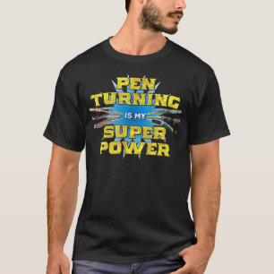 Pen Turning ist mein Super-Power lustiges Penturin T-Shirt