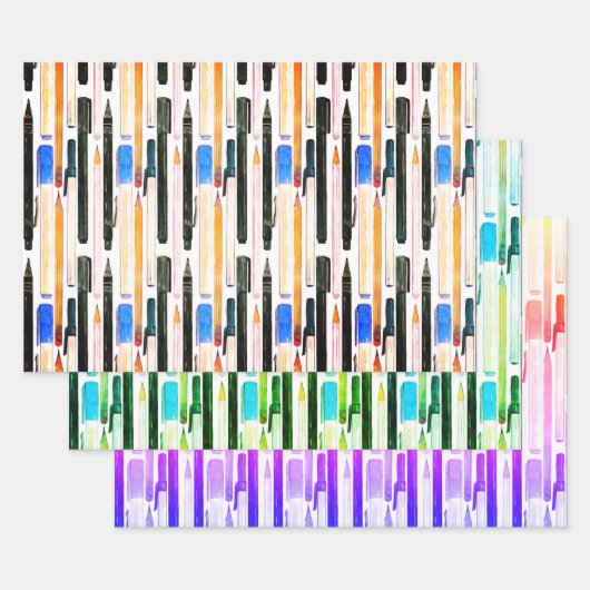 Pen und Bleistift Set 3 Geschenkpapier Set (Set)