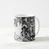 Pen und Tinte Chinesische Landschaft mit Kiefern Kaffeetasse (VorderseiteRechts)