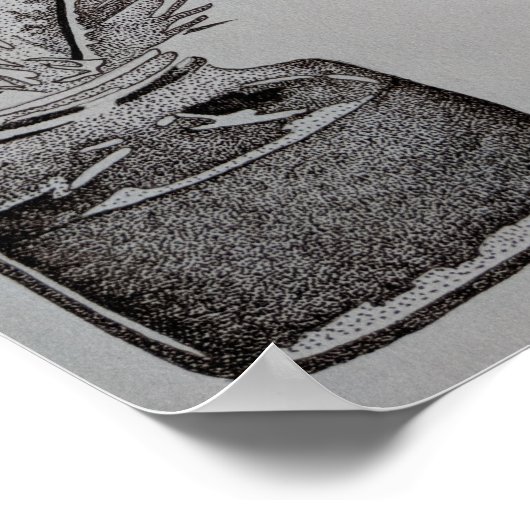 Pen und Tinte, Feder und Tinte, Federstift Poster (Ecke)