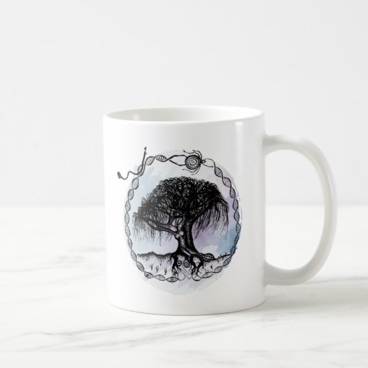Pen und Tinte Goddess Willow Tree Kaffeetasse (Rechts)