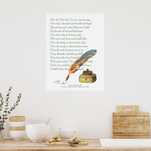 Pen und Tinte Liebe Poster (Küche)