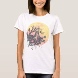Pen und Tinte Lone Wolf Frauen T-Shirt