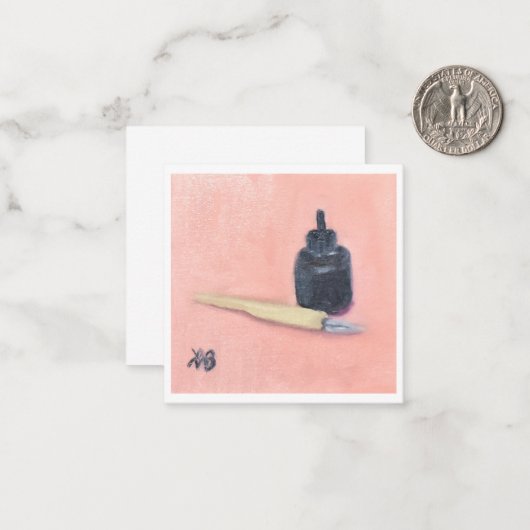 Pen und Tinte Mitteilungskarte (Vorderseite/Rückseite Beispiel)