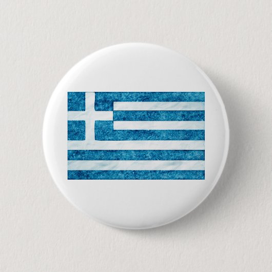 Pen und Tinte - Nationalflagge Griechenlands Button (Vorderseite)