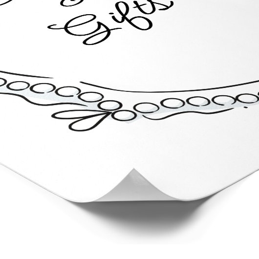 Pen und Tinte Ribbons und Perlen Karten Schilder (Ecke)