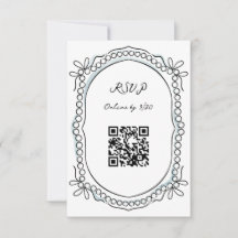 Pen und Tinte Ribbons und Perlen QR-Code