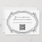 Pen und Tinte Ribbons und Perlen Save The Date (Rückseite)
