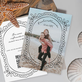 Pen und Tinte Ribbons und Perlen Save The Date