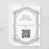 Pen und Tinte Ribbons und Perlen Save The Date (Rückseite)