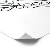 Pen und Tinten Ribbons und Perlen Begrüßungszeiche Poster (Ecke)