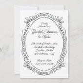 Pen und Tintenfische Ribbons und Perlen Alt Text Einladung (Vorderseite)