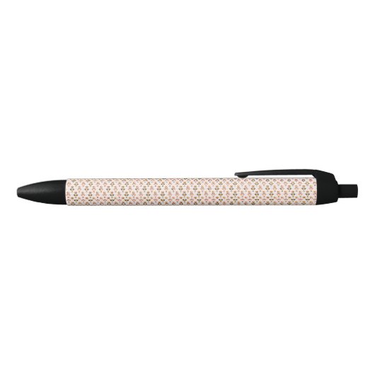 Pen with a light pink floral pattern kugelschreiber (Oberseite)