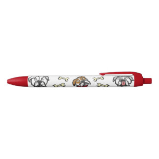 Pen with english Bulldogge pattern Kugelschreiber
