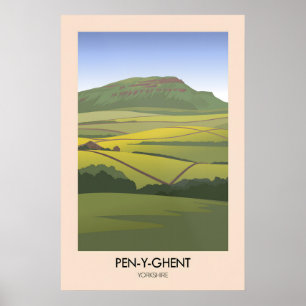 Pen Y Ghent Yorkshire Dales modernes Reiseplakat Poster