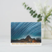Peña de Bernal mit Star Pattern bei Querétaro Postkarte (Stehend Vorderseite)