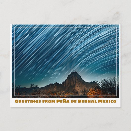 Peña de Bernal mit Star Pattern bei Querétaro Postkarte (Vorderseite)