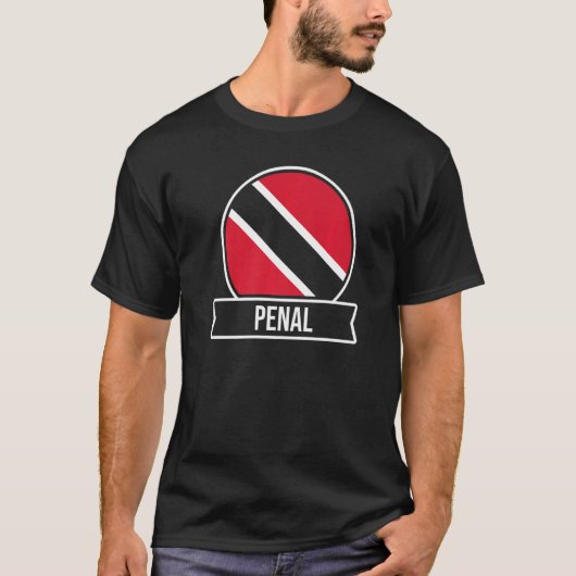 Penal Trinidad and Tobago cities & islands flag T-Shirt (Vorderseite)