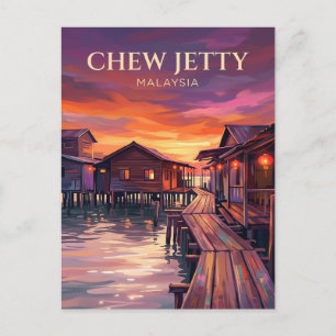 Penang Clan Jetties (Chew Jetty) Malaysia Postkarte
