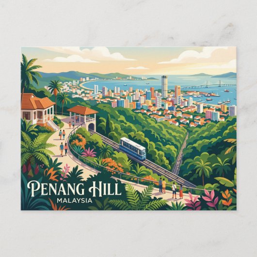 Penang Hill Malaysia Postkarte (Vorderseite)