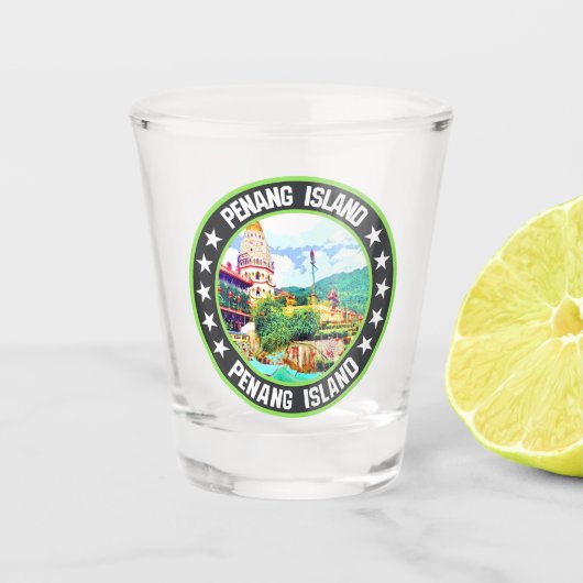 Penang Island Schnapsglas (Vorderseite)