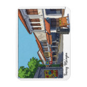 Penang Malaysia Georgetown Cartoon Magnet (Vertikal)
