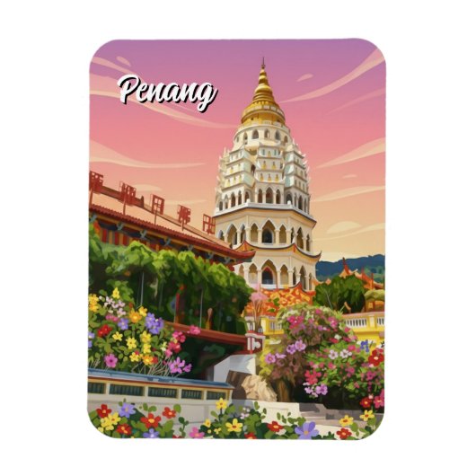 Penang Malaysia Georgetown Reise Magnet (Vertikal)