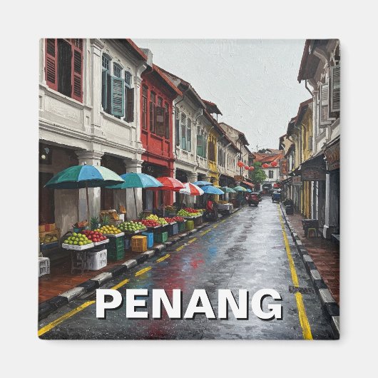 Penang Malaysia Georgetown Travel Magnet (Vorne)