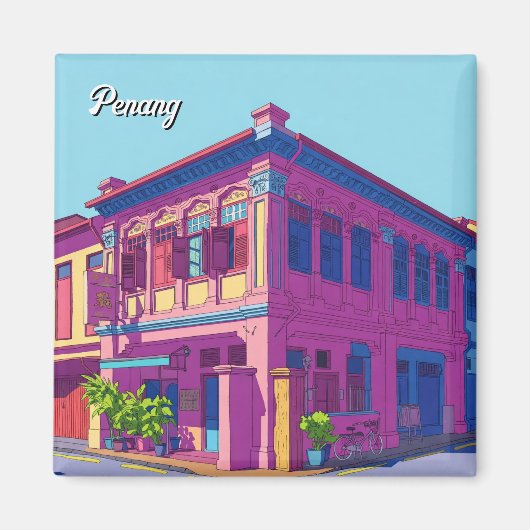 Penang Malaysia Heritage Townhouse Travel Magnet (Vorne)