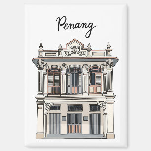 Penang Malaysia Shophouse Storefront Reise Magnet