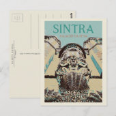 Penas Palastfassbild, Sintra Portugal Postkarte (Vorne/Hinten)