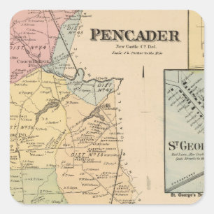 Pencader Quadratischer Aufkleber