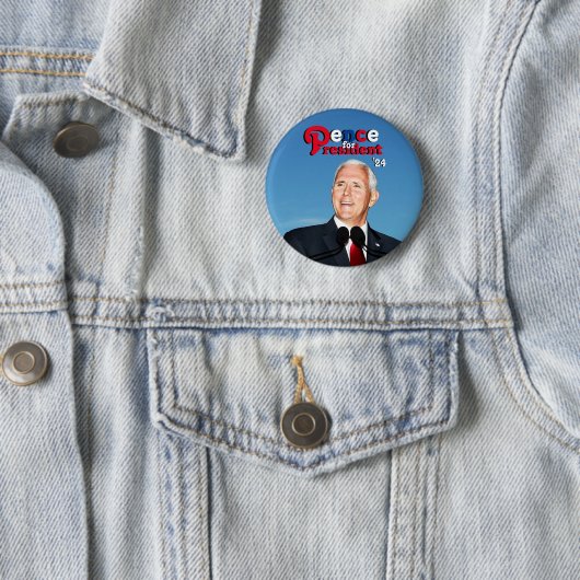Pence für Präsident '24 Button (Beispiel)