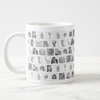 Pencil Animal Collection Mug - Tiled Horizontal Jumbo-Tasse